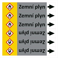 Značení potrubí ISO 20560, zemní plyn